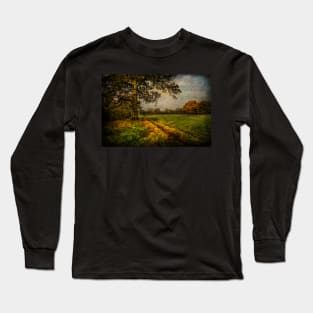 Tidmarsh Meadows in Autumn Long Sleeve T-Shirt